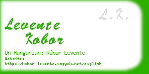levente kobor business card