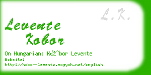 levente kobor business card